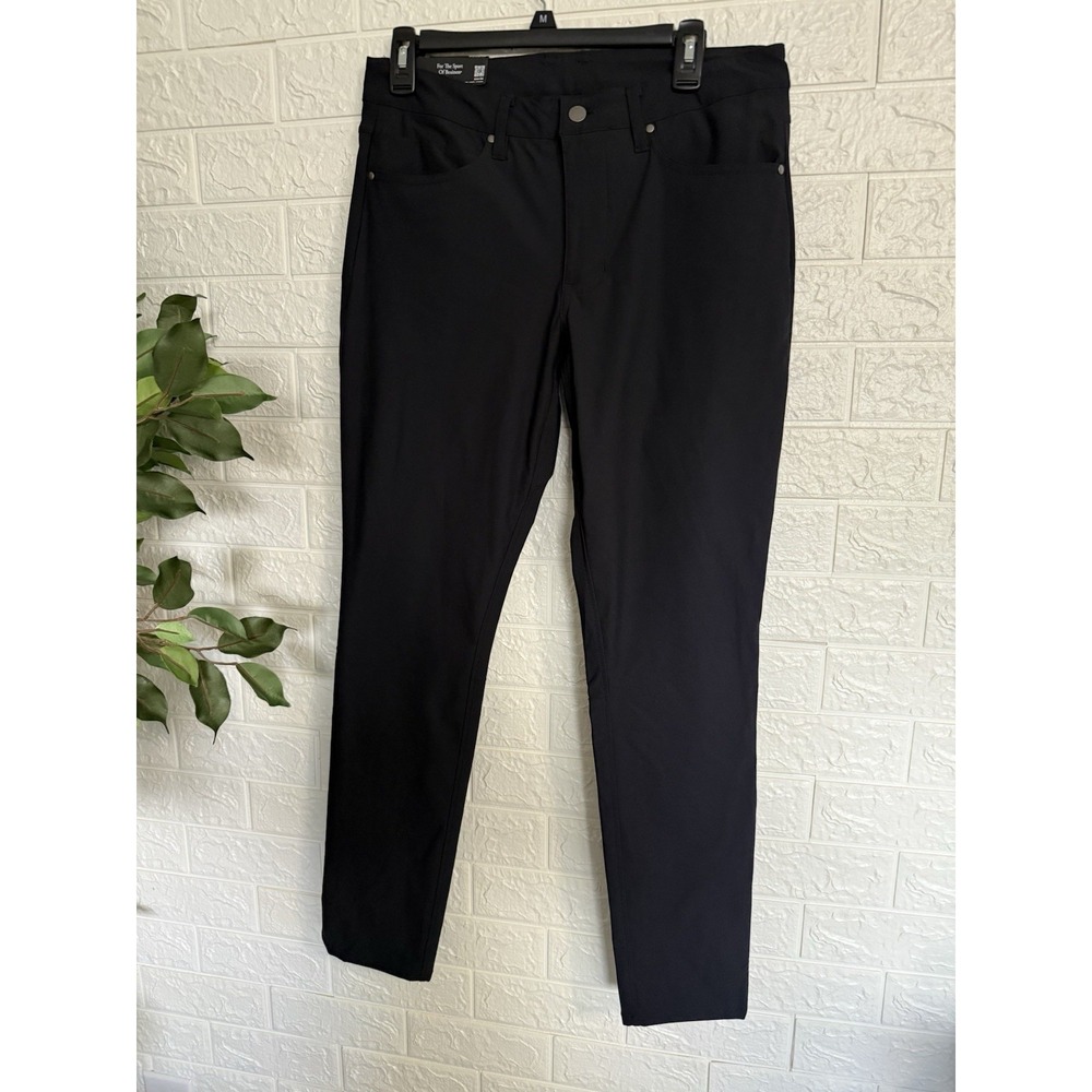 Cuts AO 5-Pocket Versaknit Pants Mens 30x32 Black Slim Chino MB10570N NWT